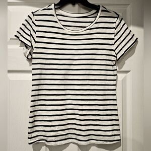 Lauren Conrad Navy Stripped Scoop Neck Tee